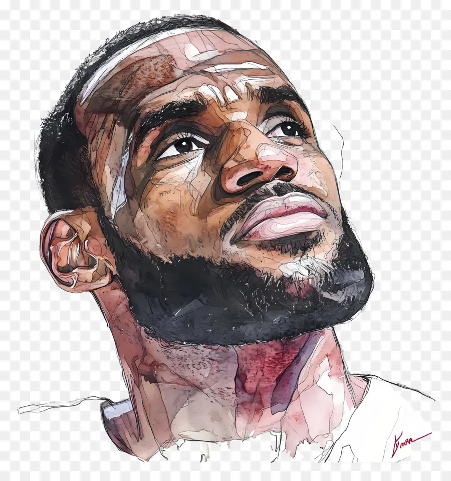 Lebronjames，Retrato Artístico PNG