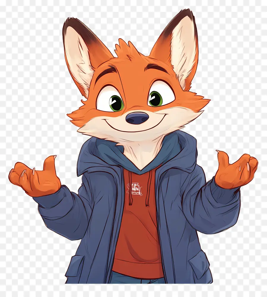 Nick Wilde，Raposa De Desenho Animado PNG