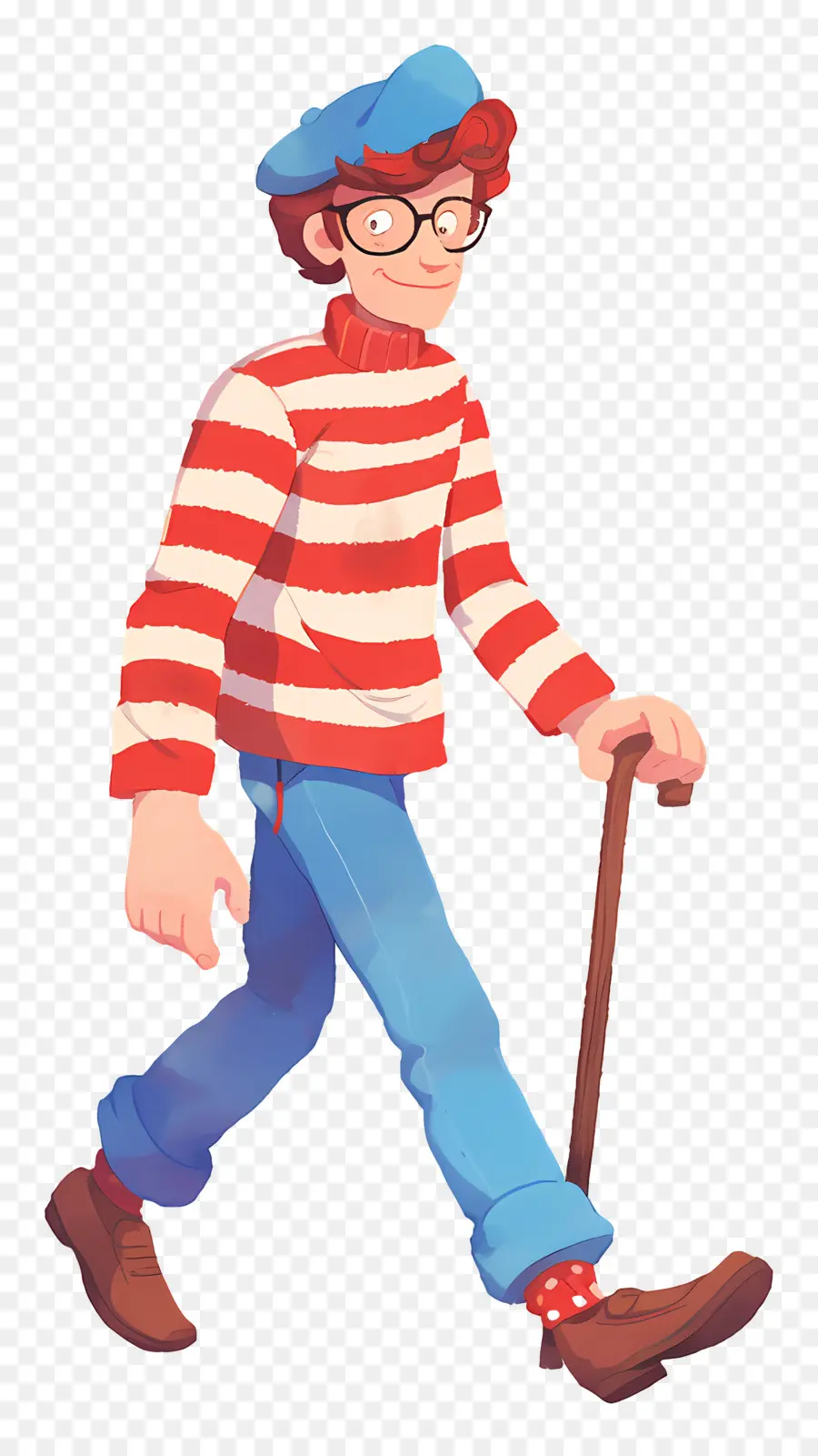 Valdo，Personagem De Camisa Listrada PNG