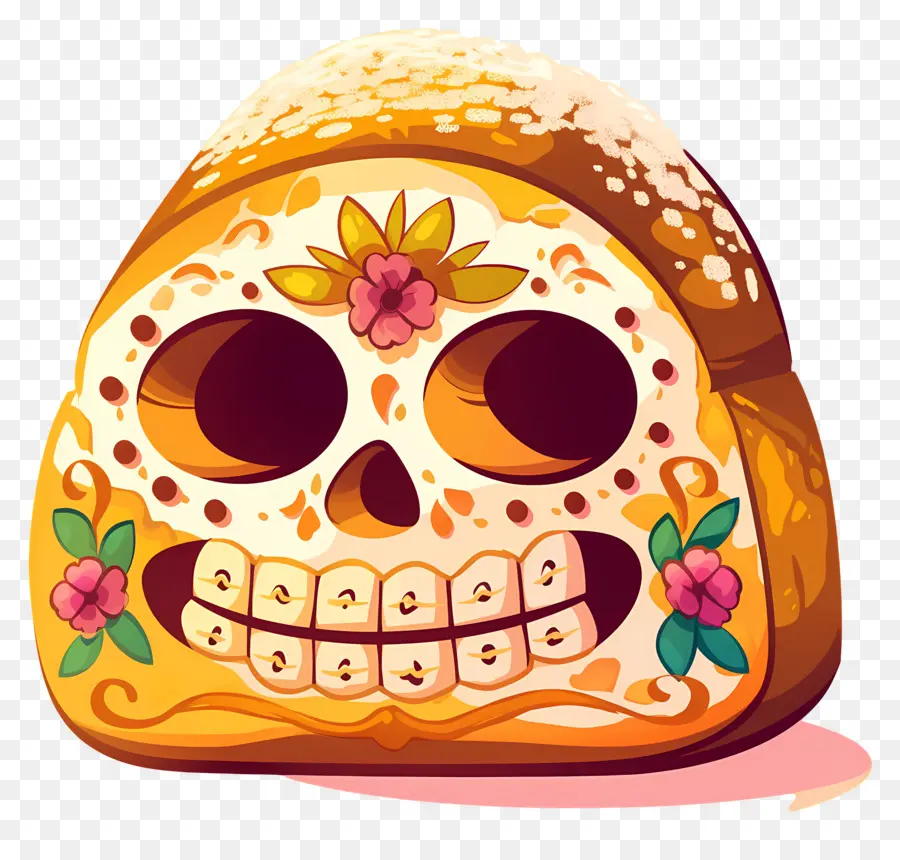 Pan De Muerto，Pão Decorado PNG