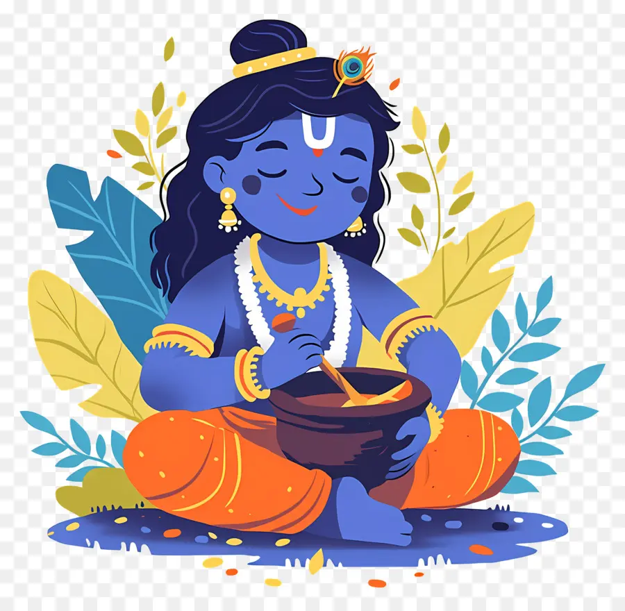 Bebê Krishna，Divindade Azul PNG