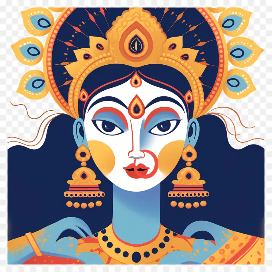 Dussehra，Deusa Azul PNG