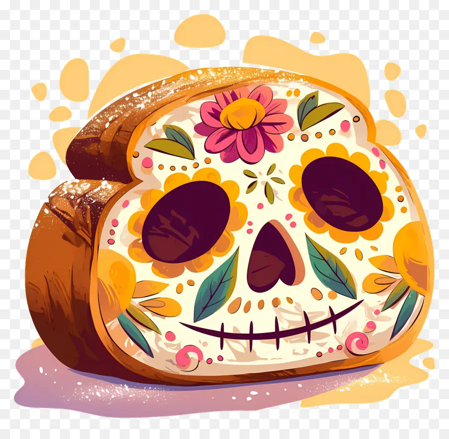 Pan De Muerto，Caveira De Açúcar PNG