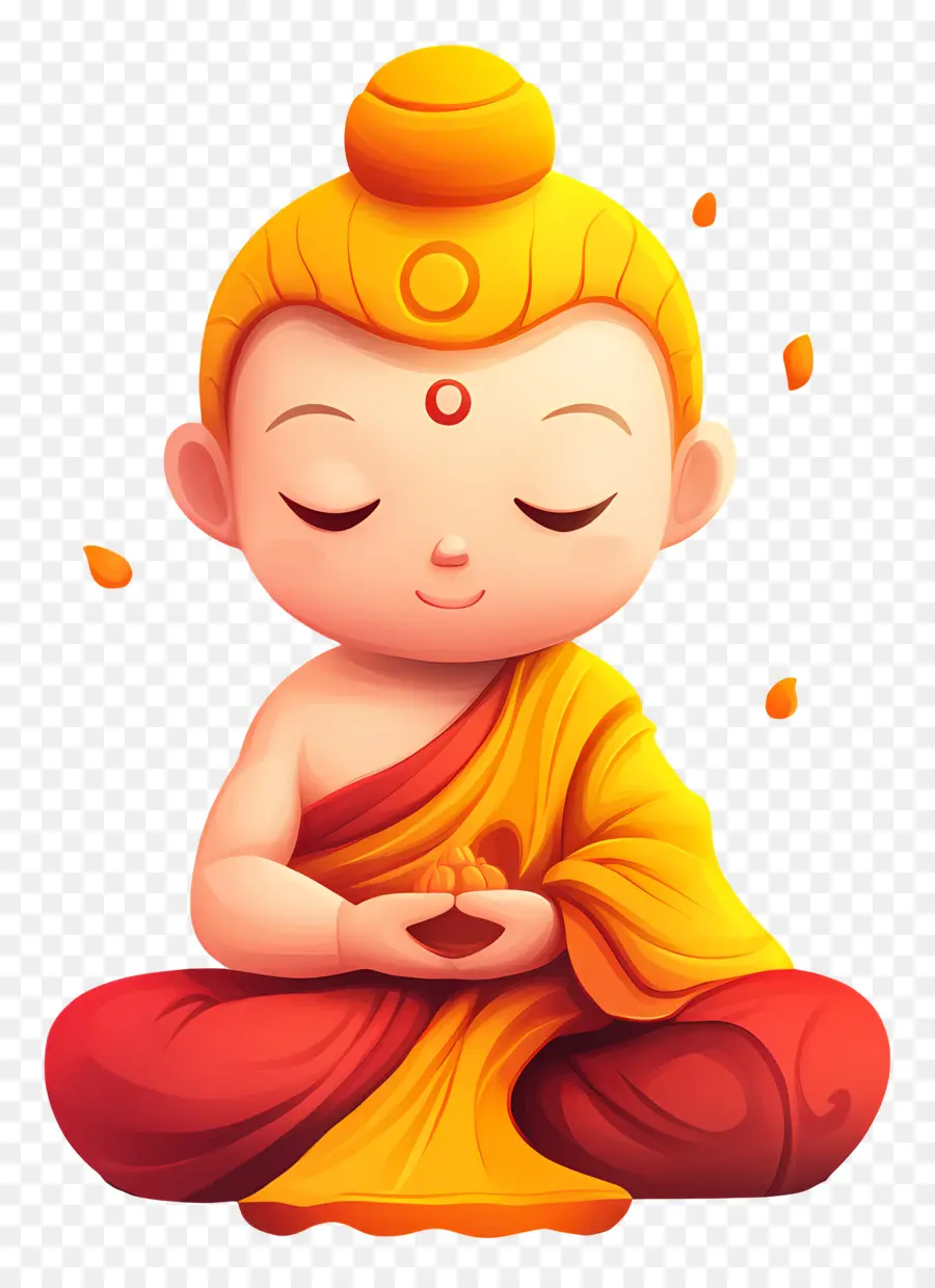 Lhabab Duchen，Meditando Monge Em Lótus PNG