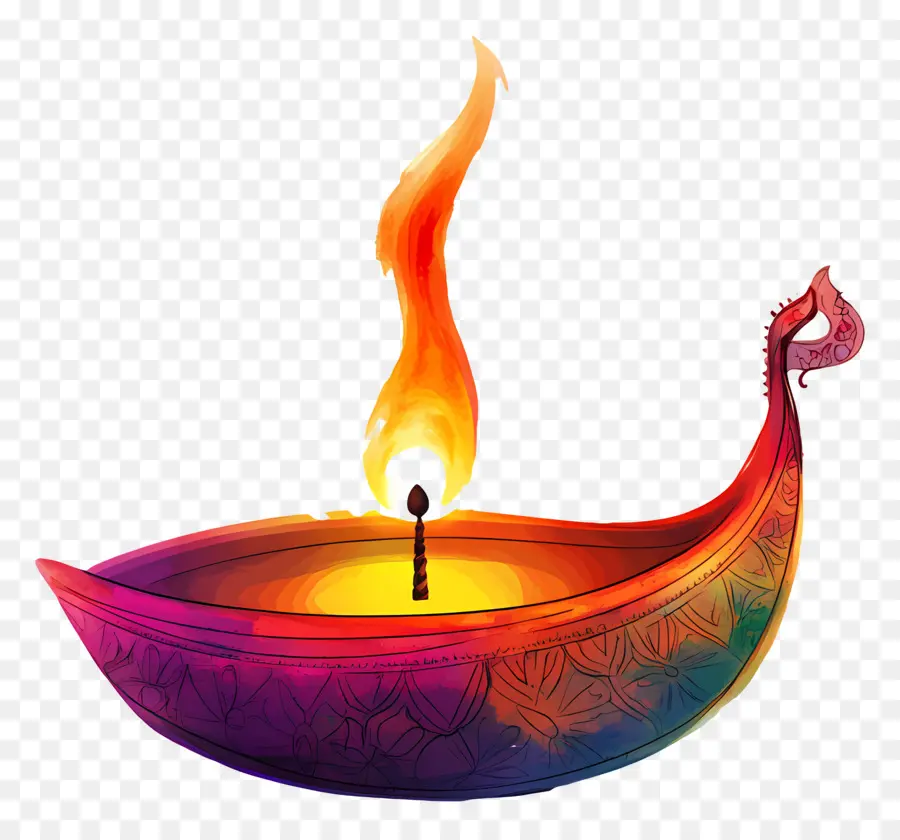 Karthika Purnima，Diya Colorido PNG