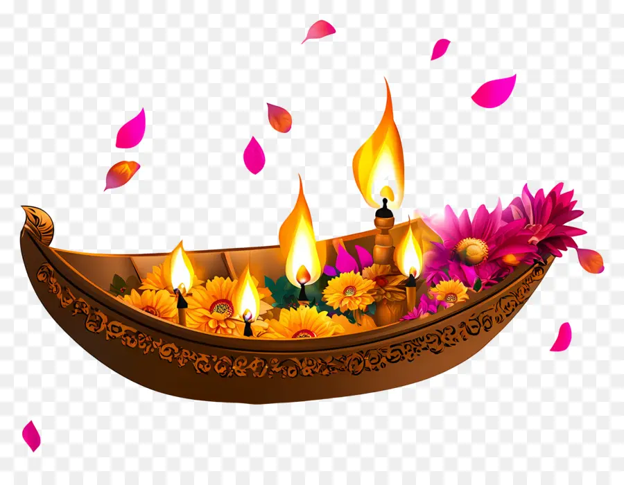 Karthika Purnima，Barco Decorativo PNG