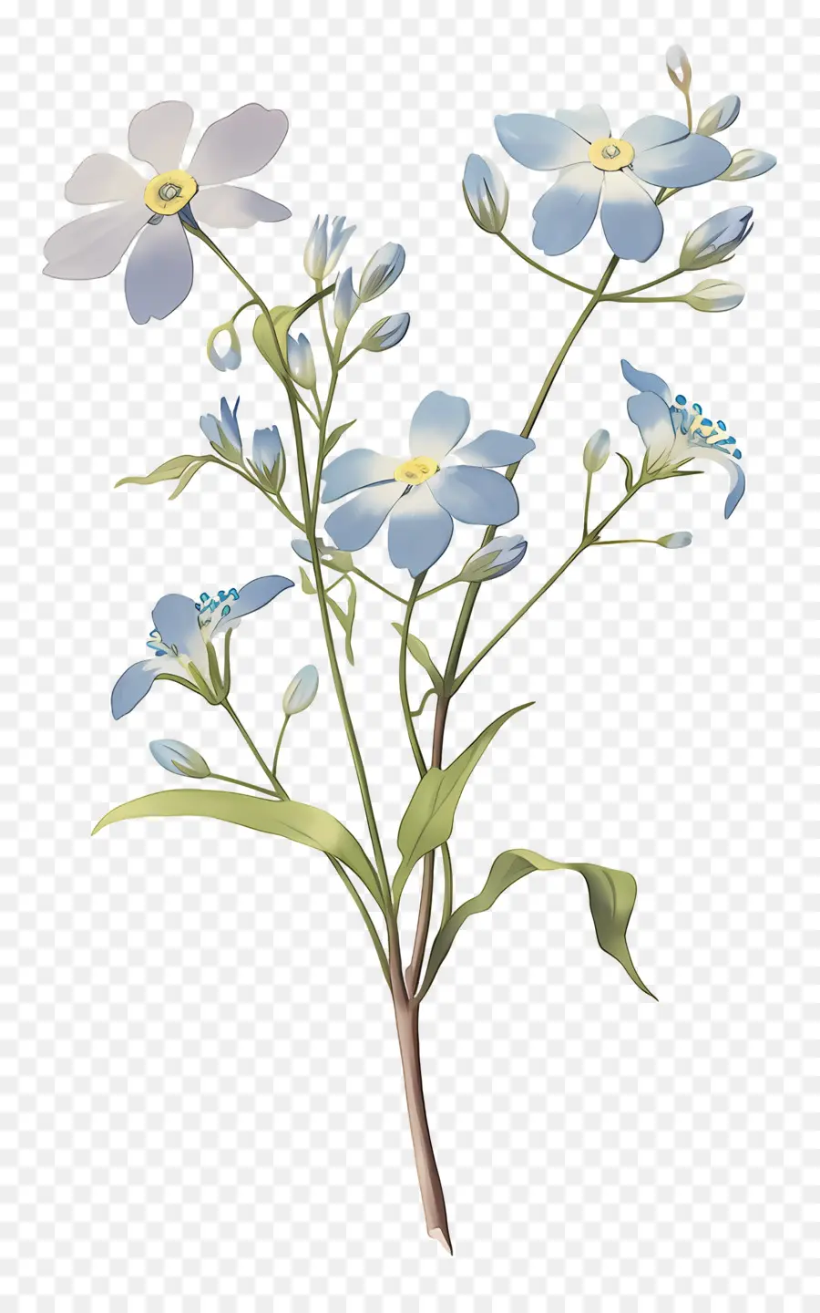 Esqueça Me Não Flor，Flor Azul PNG