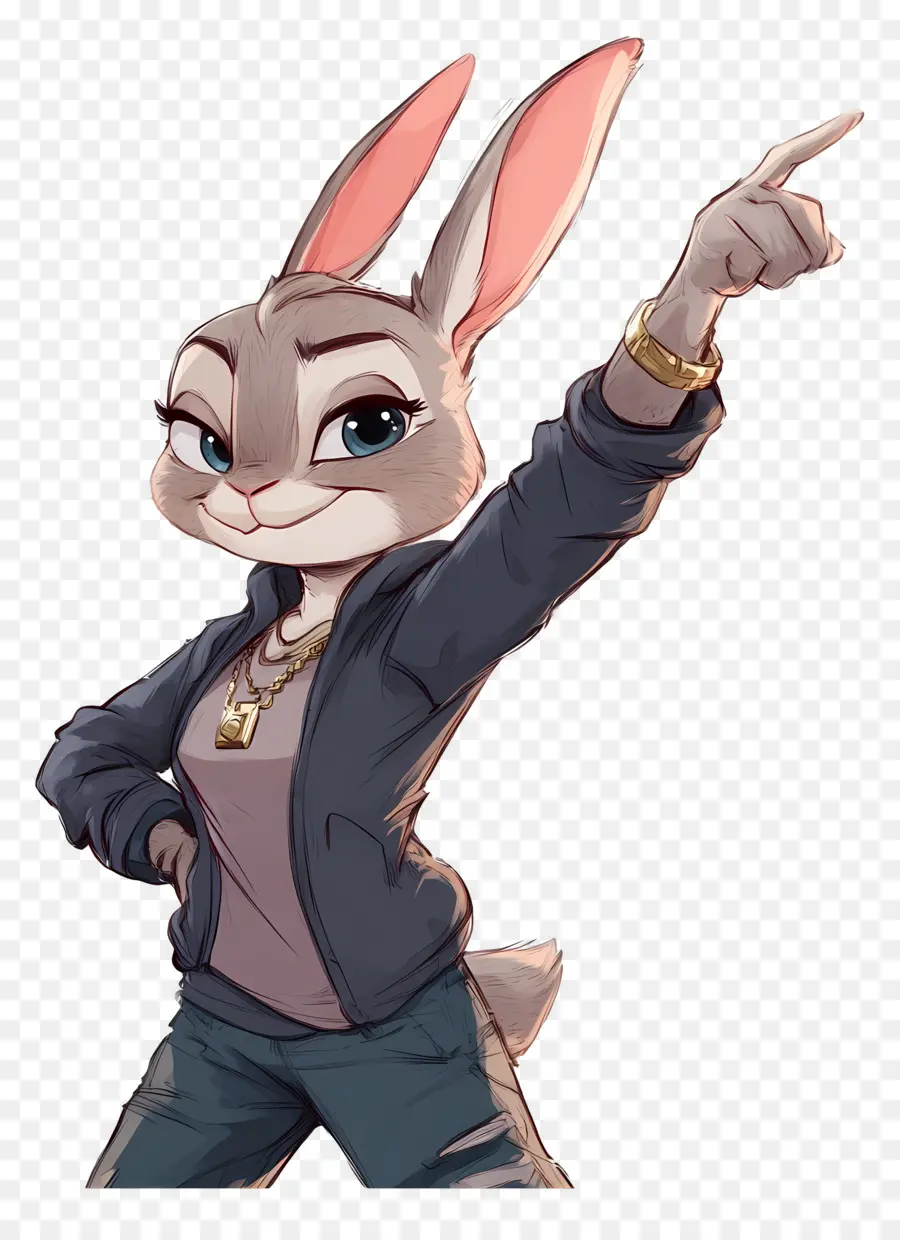 Judy Hopps，Coelho De Desenho Animado Apontando PNG