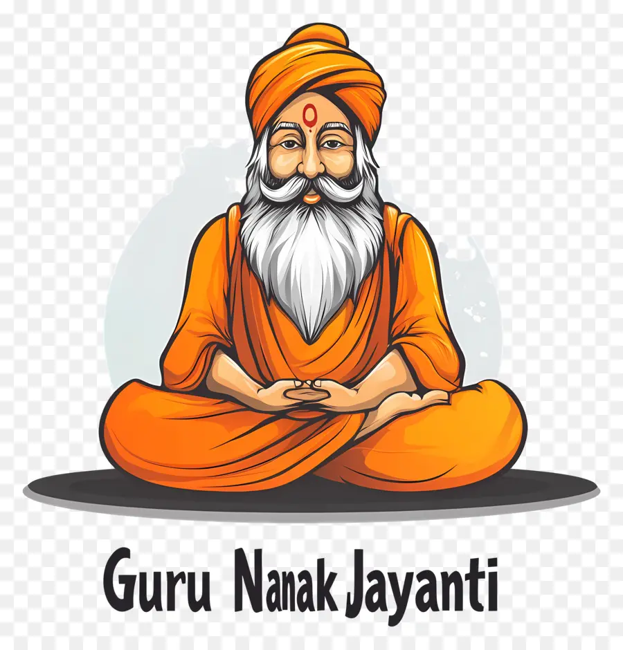 Guru Nanak Jayanti，Figura Meditando PNG