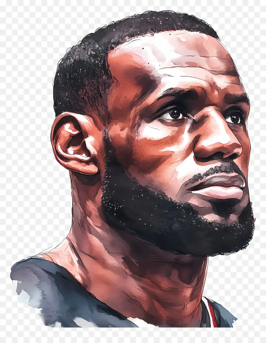 Lebronjames，Retrato Artístico PNG