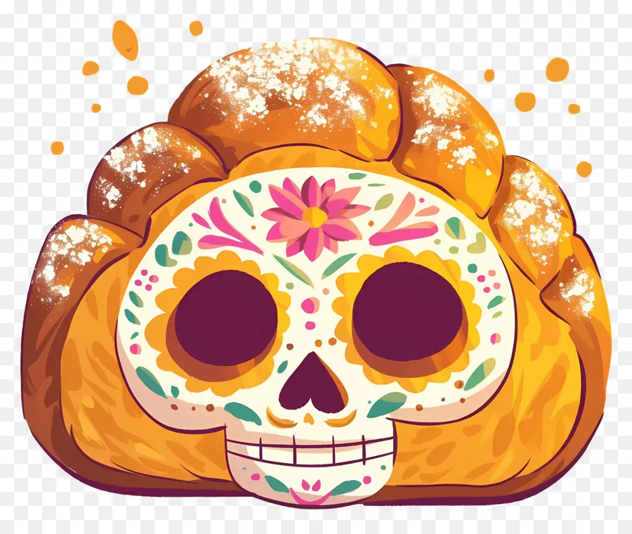 Pan De Muerto，Pão Decorado PNG