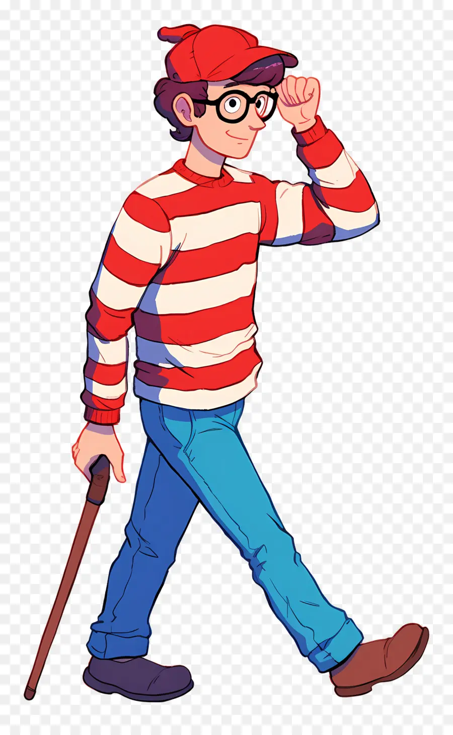 Valdo，Personagem De Camisa Listrada PNG