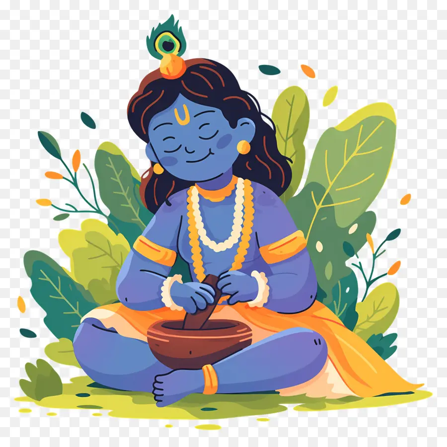 Bebê Krishna，Divindade Azul PNG