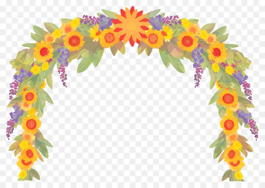 Guirlanda De Casamento Indiana，Arco Floral PNG