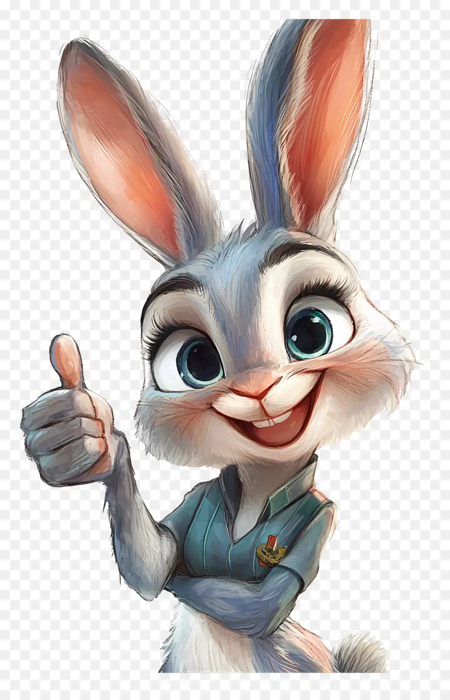 Judy Hopps，Coelho De Desenho Animado Desistindo Do Polegar PNG