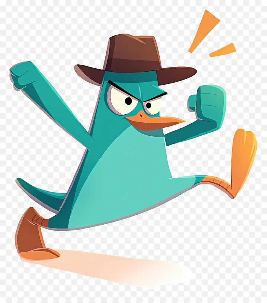 Perry O Ornitorrinco，Agente Platypus Em Ação PNG