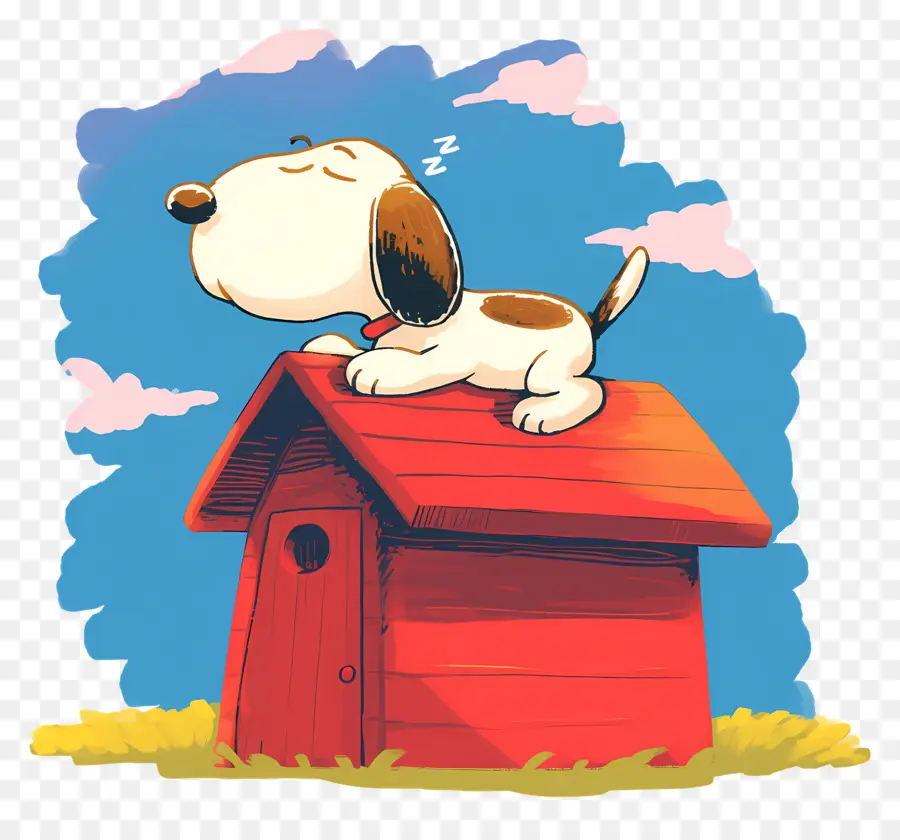 Snoopy Dormindo，Cachorro De Desenho Animado PNG