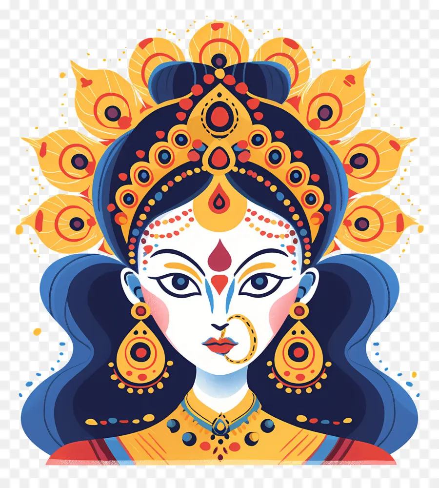 Dussehra，Deusa Azul PNG