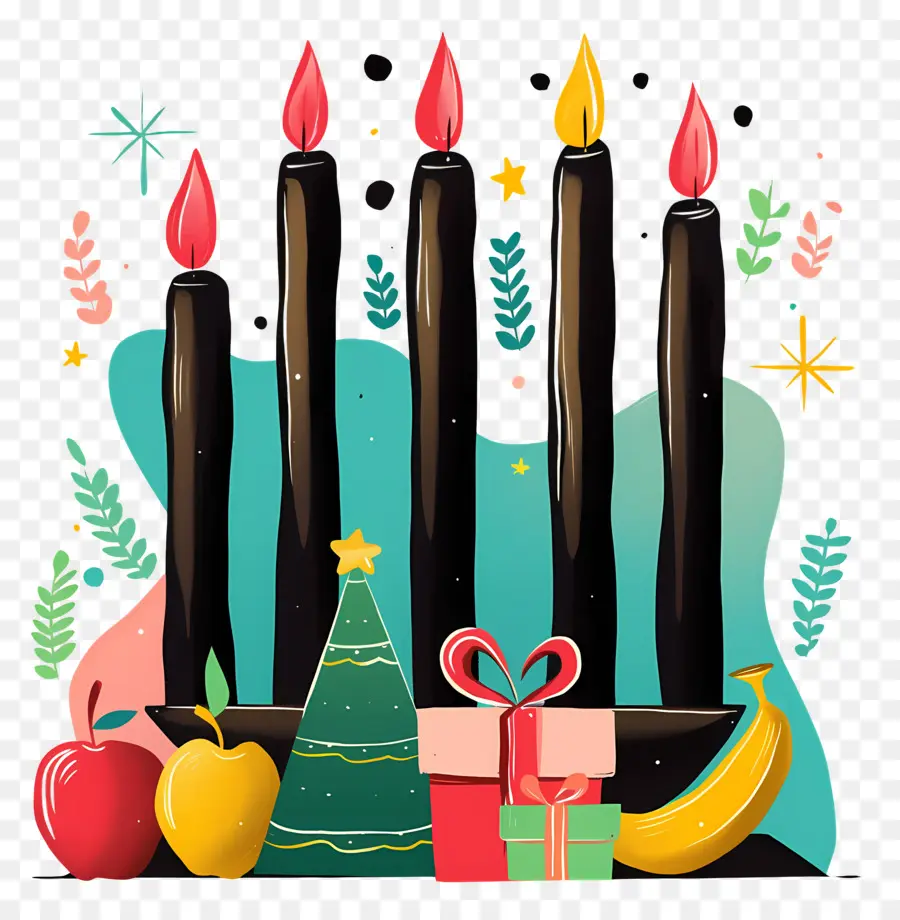 Feliz Kwanzaa，Velas Pretas PNG