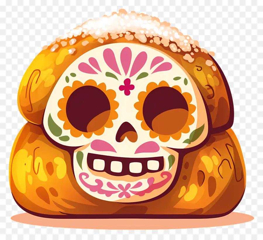 Pan De Muerto，Pão Decorado PNG