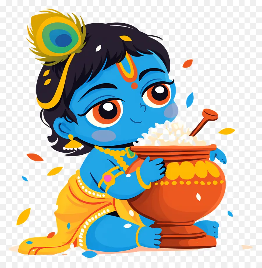 Bebê Krishna，Divindade Criança Azul PNG