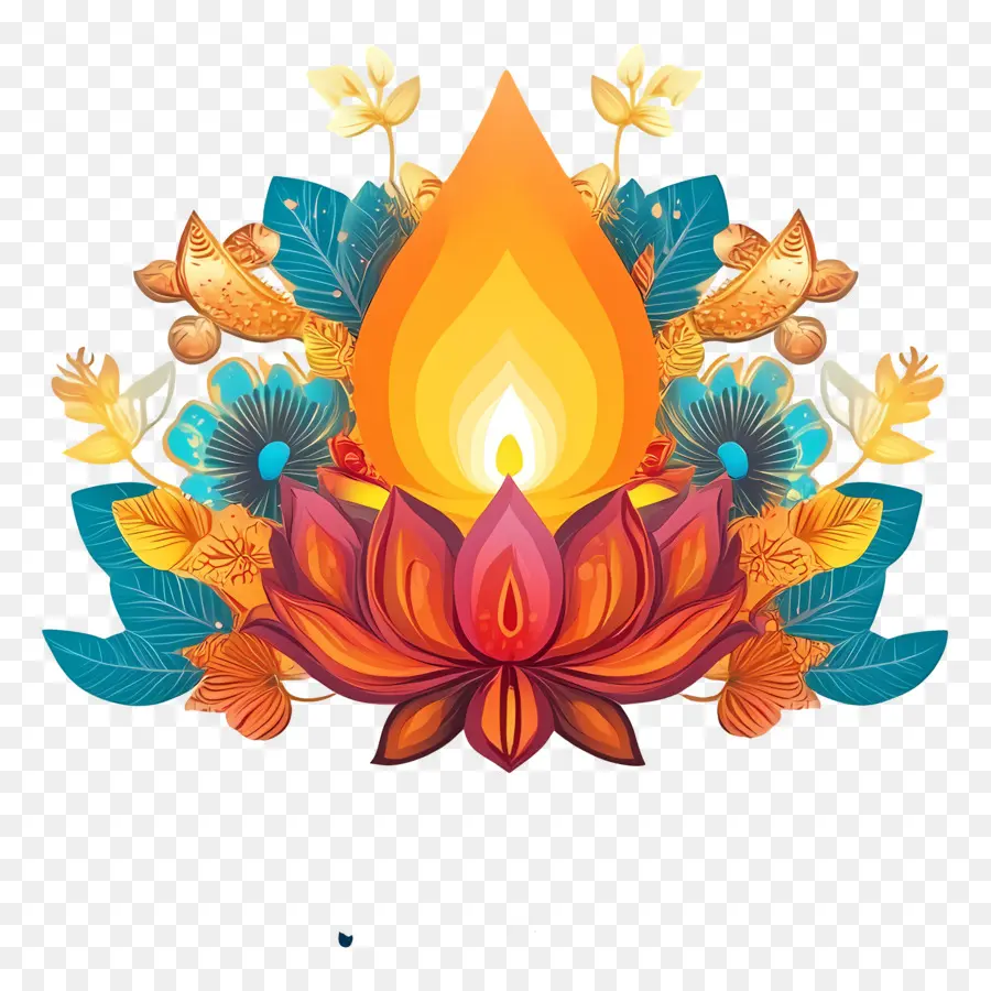 Karthika Purnima，Diya Colorido PNG