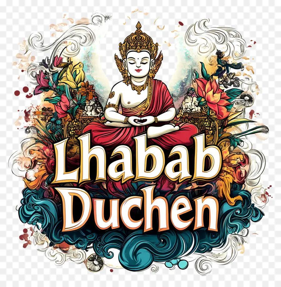 Lhabab Duchen，Ilustração De Buda PNG