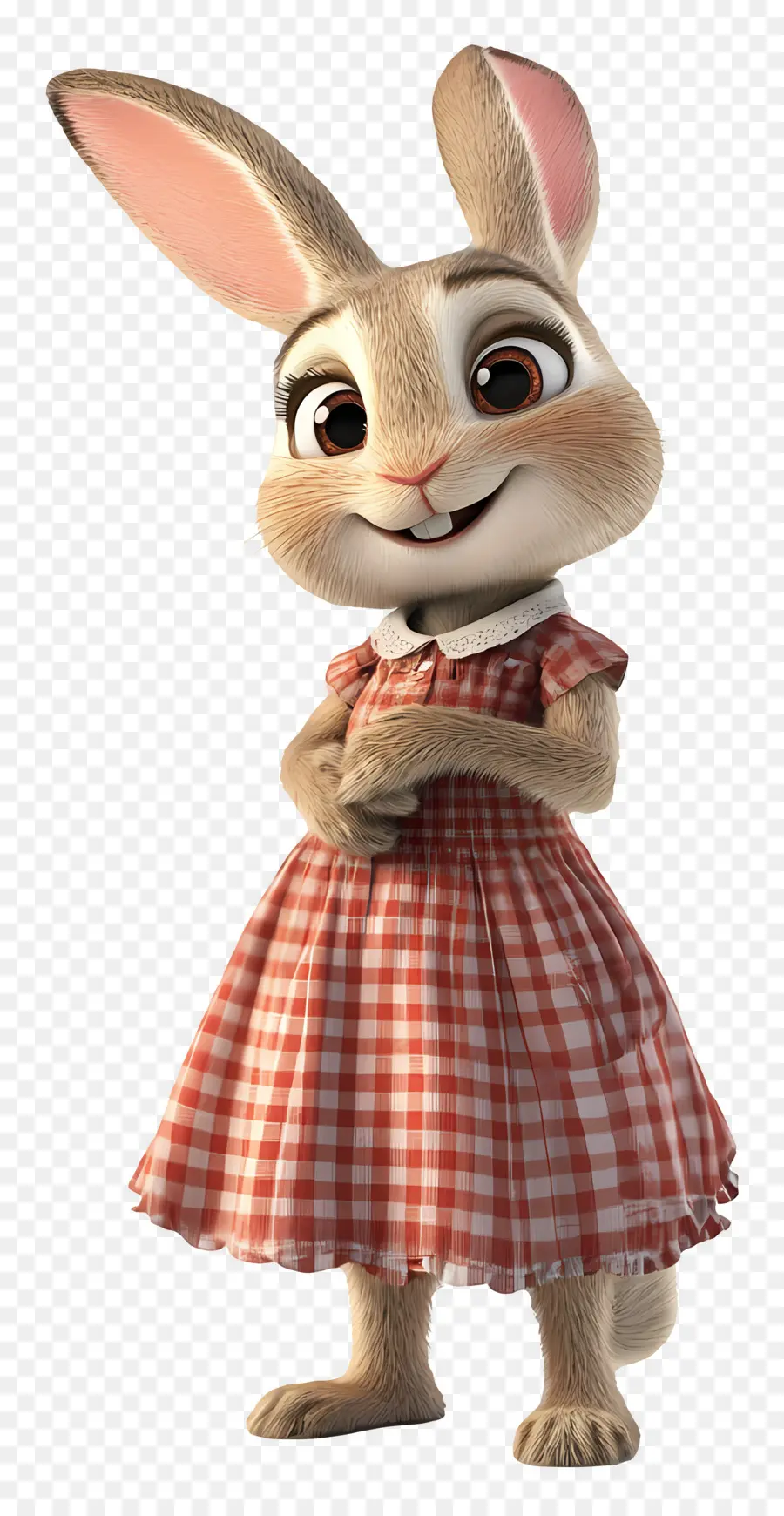 Judy Hopps，Coelho De Desenho Animado Em Vestido Floral PNG