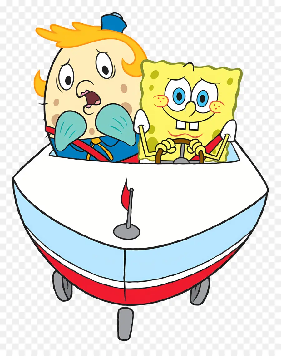 Bob Esponja，Passeio De Barco Com Personagens PNG