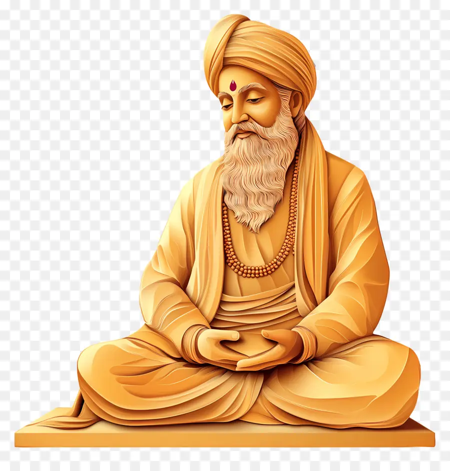 Guru Nanak Jayanti，Meditando Guru PNG