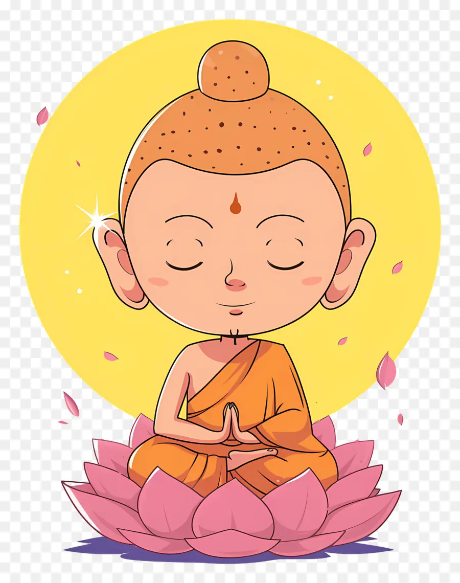 Buda，Monge Meditando PNG