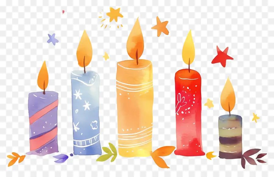 Velas De Natal，Velas Coloridas PNG