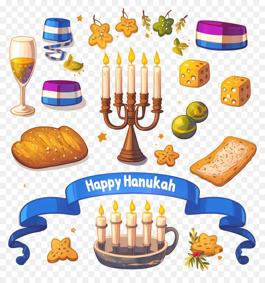 Menorá De Hanukkah，Celebração De Hanukkah PNG