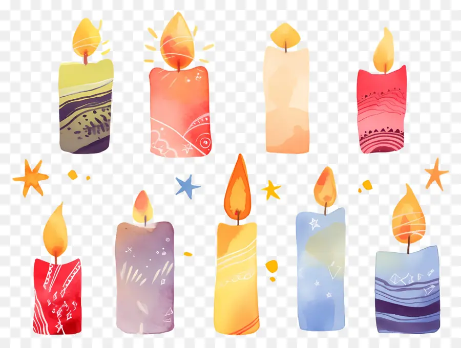 Velas De Natal，Velas Coloridas PNG