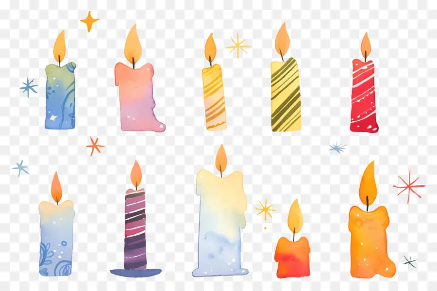 Velas De Natal，Velas Coloridas PNG