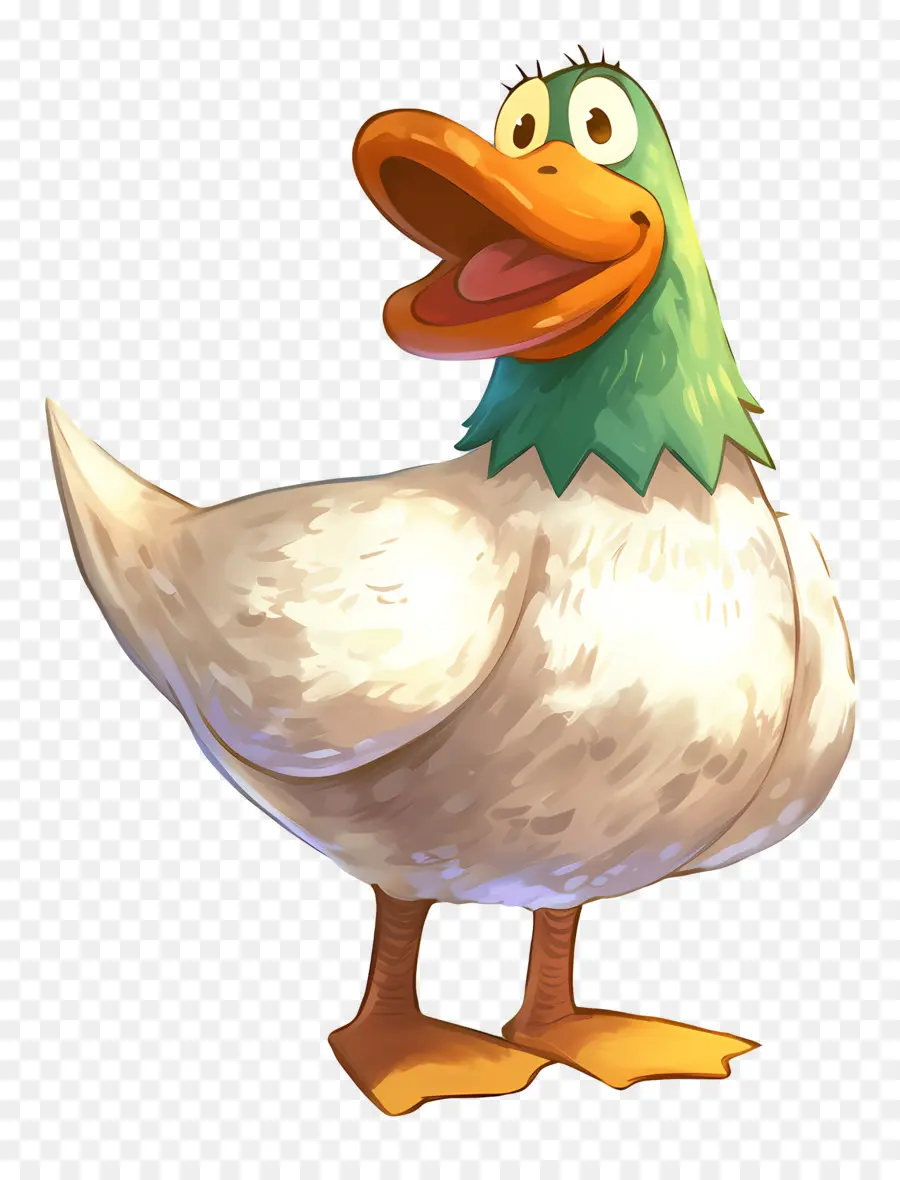 Pato De Desenho Animado，Pato Feliz PNG