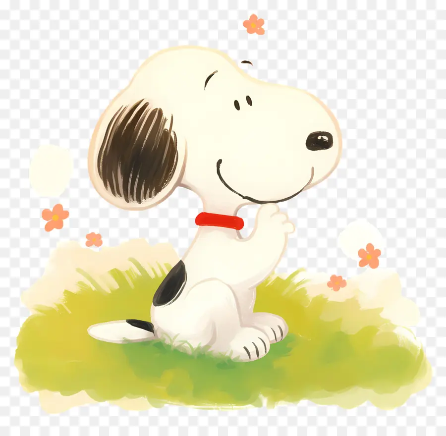 Primavera Snoopy，Cachorro De Desenho Animado PNG