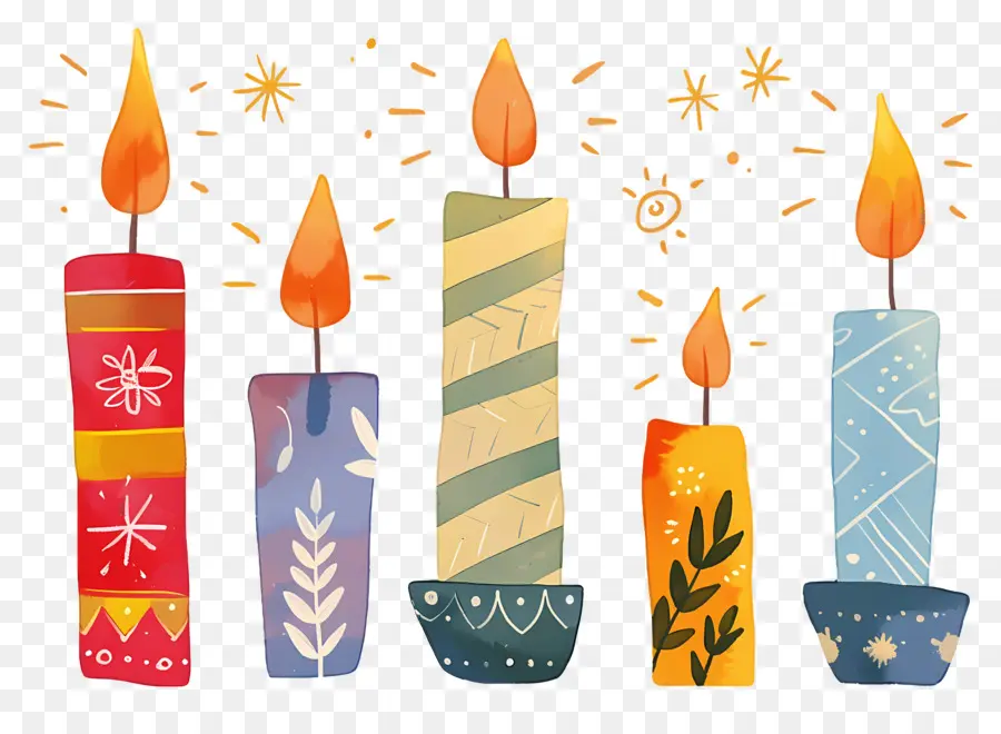 Velas De Natal，Velas Coloridas PNG