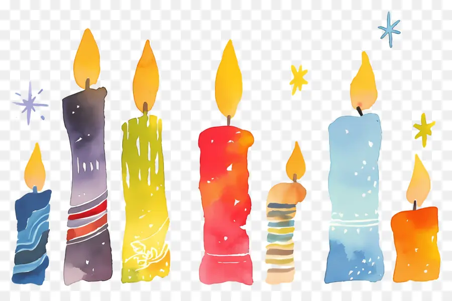 Velas De Natal，Velas Coloridas PNG