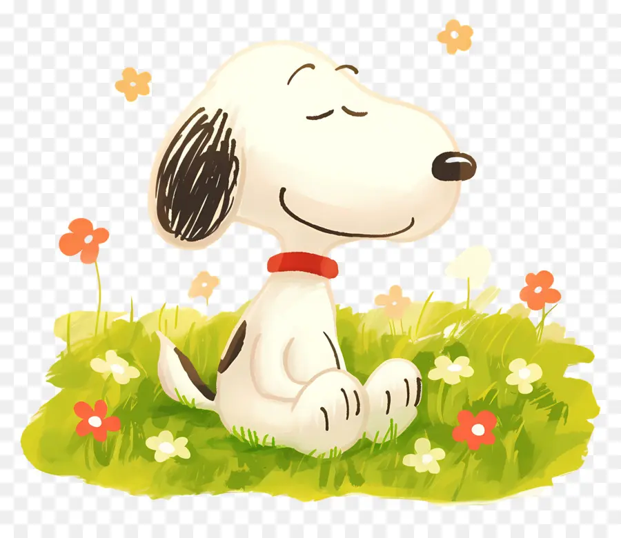 Primavera Snoopy，Cachorro De Desenho Animado PNG