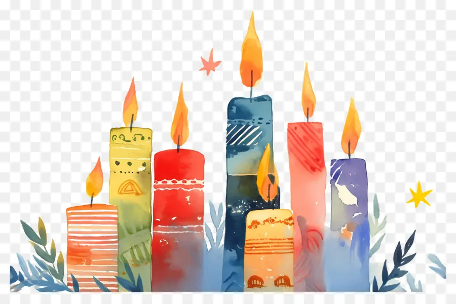 Velas De Natal，Velas Coloridas PNG