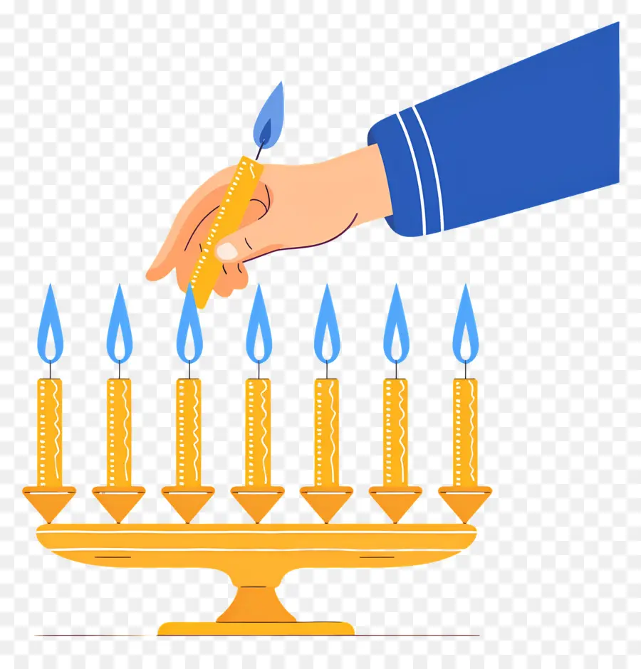 Menorá De Hanukkah，Menorá De Iluminação PNG