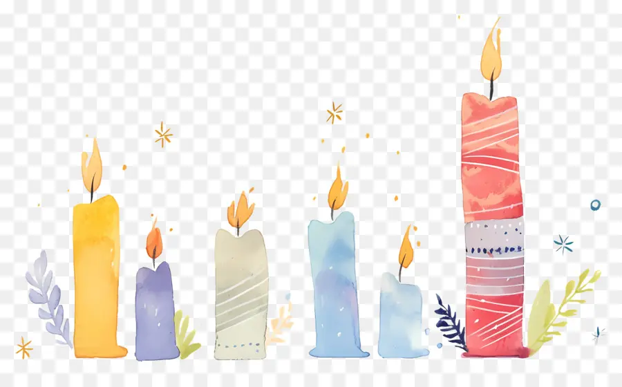 Velas De Natal，Velas Coloridas PNG