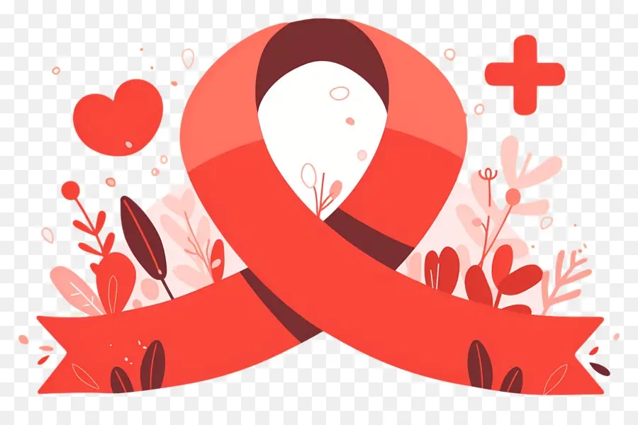 Dia Mundial Da Aids，Fita Vermelha PNG