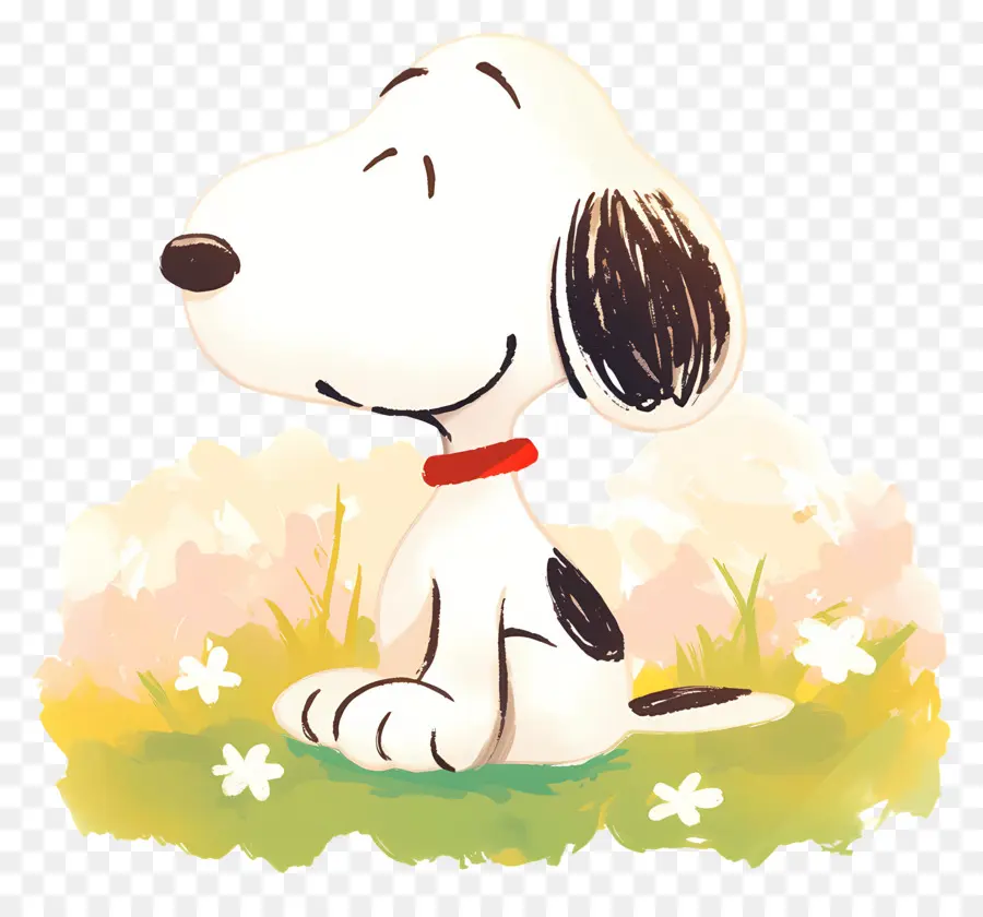 Primavera Snoopy，Cachorro De Desenho Animado PNG