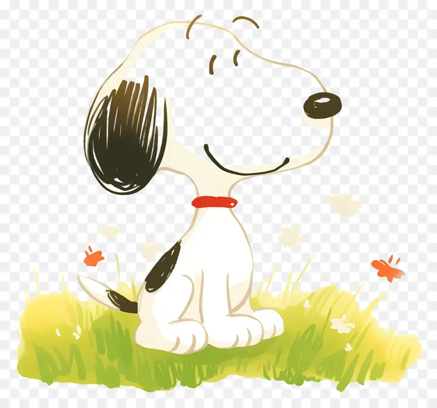 Primavera Snoopy，Cachorro De Desenho Animado PNG