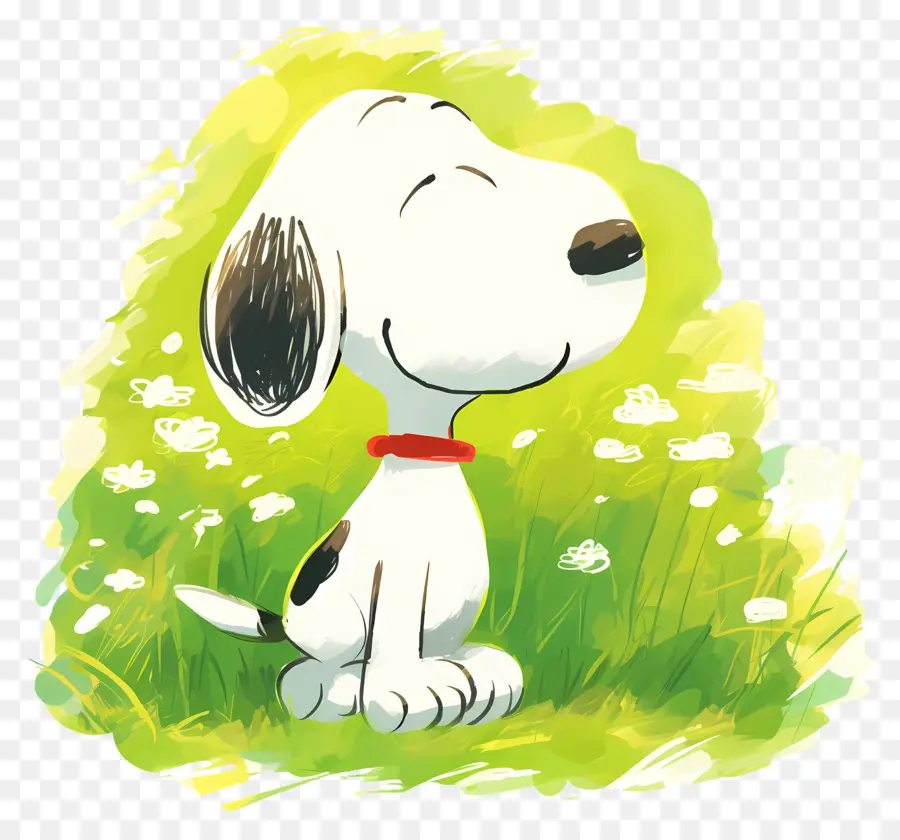 Primavera Snoopy，Cachorro De Desenho Animado PNG