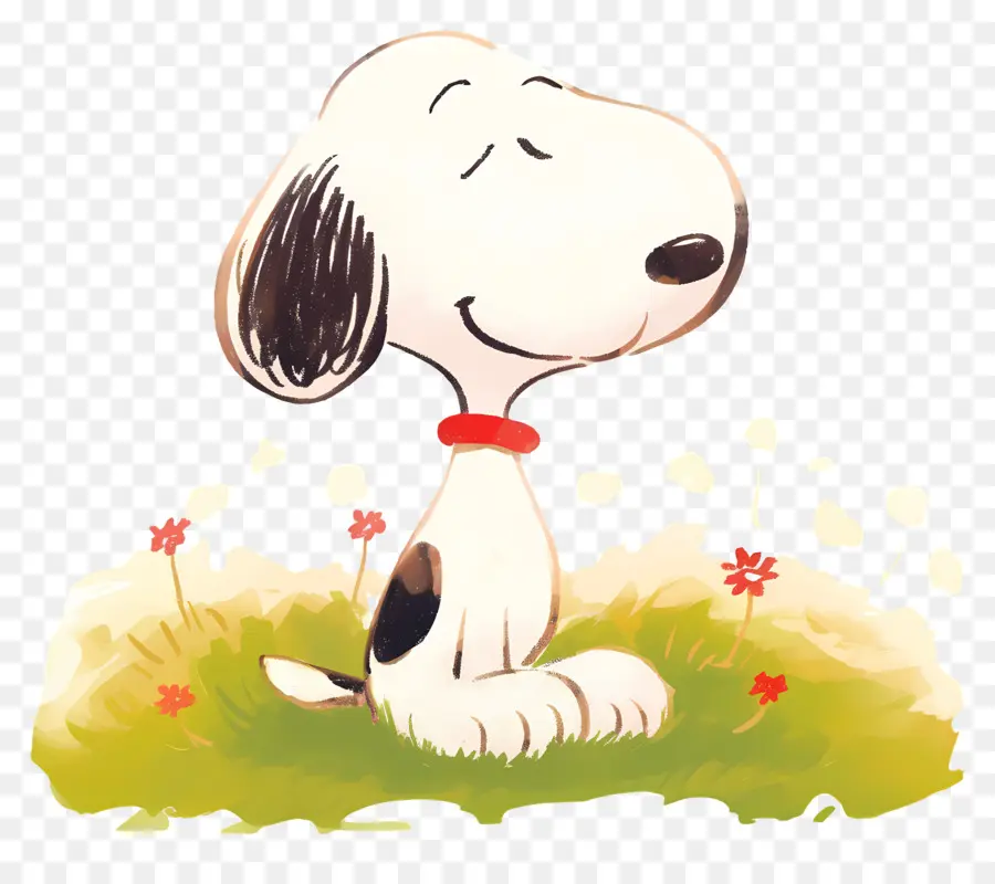 Primavera Snoopy，Cachorro De Desenho Animado PNG