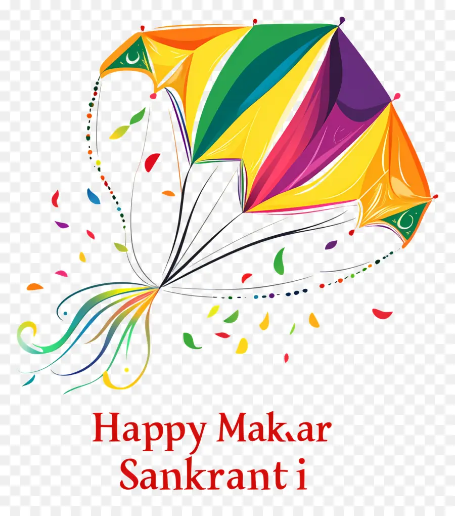 Makar Sankranti，Pipa Colorida PNG