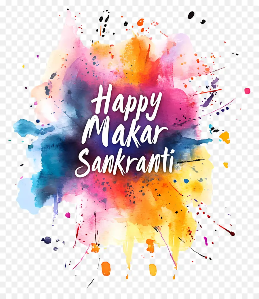 Makar Sankranti，Respingo Colorido PNG